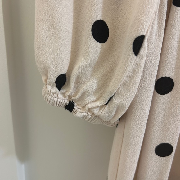Seraphine Cream Polka Dot Long Sleeve Dress - Picture 9 of 12